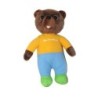 Doudou Peluche Petit Ours Brun Jemini jaune bleu Chaussons verts Bayard Presse (27129)