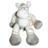 Peluche doudou Zebre blanc gris Kimbaloo 22 cm (22237)
