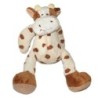 Peluche doudou Vache blanche taches marron Kimbaloo 28 cm (26657)