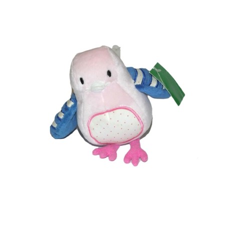 Doudou oiseau rose Kimbaloo La Halle 16 cm (27695)