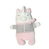 Doudou Licorne Mots d'Enfants Siplec gris rose 22 cm (27127)