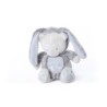 Doudou Ours lapin blanc gris chiné Mots d’Enfants 25 cm (28279)
