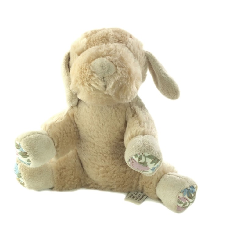 Peluche doudou chien beige Cocktail scandinave 18 cm (26187)