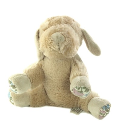 Peluche doudou chien beige Cocktail scandinave 18 cm (26187)