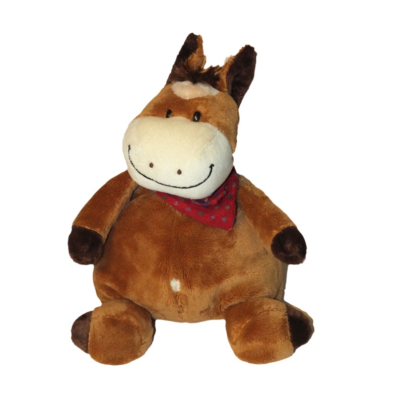 Peluche doudou Cheval Ane marron Althans Club 30 cm (27675)