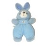 Doudou Peluche Lapin bleu Calin et Bisou Grelot 26 cm Silvertoys (27888)