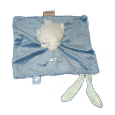 Doudou plat Nattou Jack l'elephant leu Jack Jules & Nestor (19319)