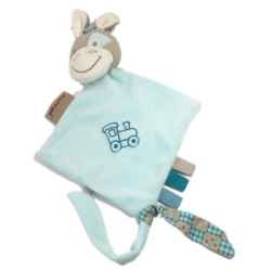 Mini Doudou Ane Cheval Gaston bleu Nattou Train locomotive (17399)