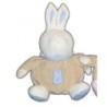 Doudou peluche Lapin boule KLORANE - Beige bleu blanc 27 cm (13149)
