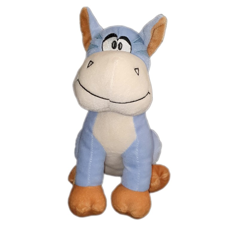 Peluche doudou tigre Zebre cheval poney bleu beige 28 cm CP International (22139)