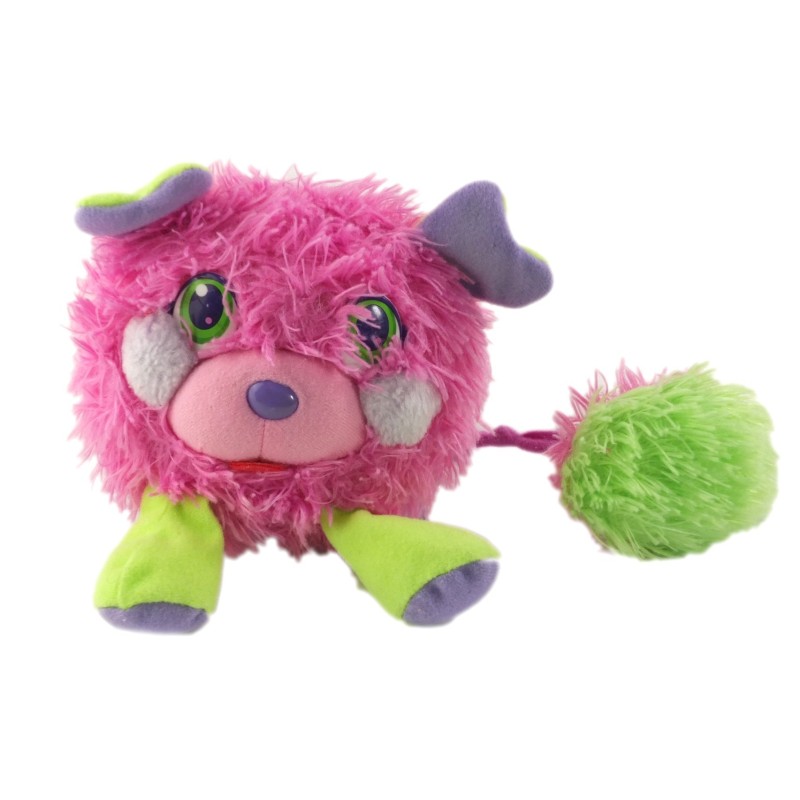 VINTAGE Peluche Popples fruit rose fushia mauve 15 cm (20549)