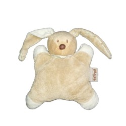 Doudou coussin semi plat Lapin beige Cappuccino Nattou  (20778)