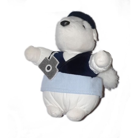 Doudou Ecureuil blanc bleu marine Appareil Photo 18 cm TARTINE ET CHOCOLAT (23438)
