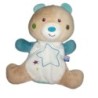 Doudou plat Ours bleu beige Etoile Sucre d Orge (24057)