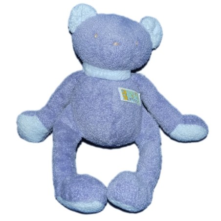 Peluche Doudou Ours mauve TARTINE ET CHOCOLAT 22 cm Grelot (16649)