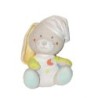 Doudou lapin blanc gris luminescent Sucre d'Orge lune étoile 22 cm (27855)