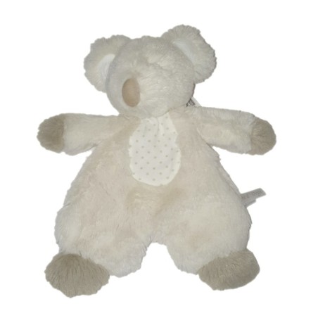 Doudou Ours Souris Panda blanc beige Sucre d Orge (26496)