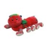 VINTAGE - Peluche chenille Familipattes Crazy rouge rose Lansay 36 cm (28211)