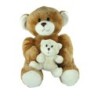 Peluche doudou Ours marron et son bebe 35 cm Nounours (23198)