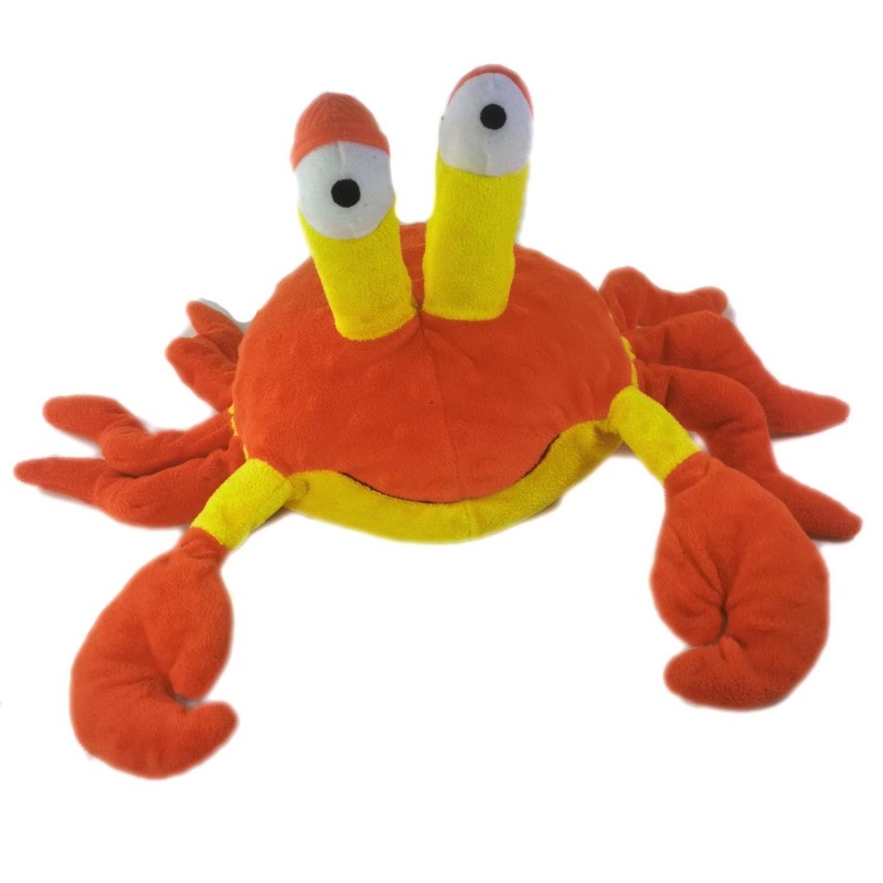 Doudou Peluche Crabe jaune orange 40 cm Ikea (24425)