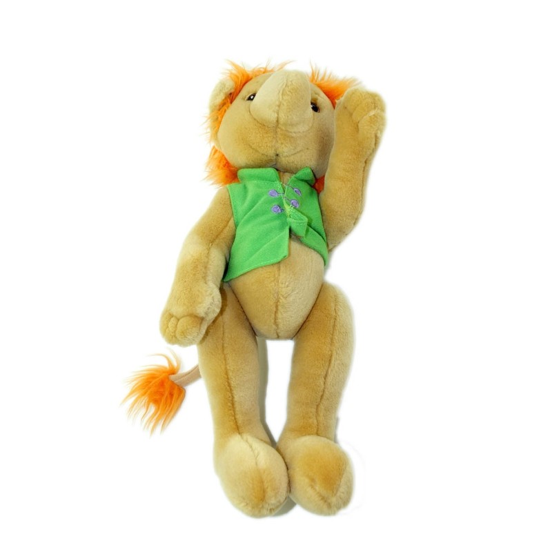 Peluche Troll IKEA 32 cm Sagolek vert cheveux orange 1999 (24529)