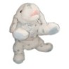 Peluche doudou chien blanc taches bleues Noeud 40 cm JACADI (24109)