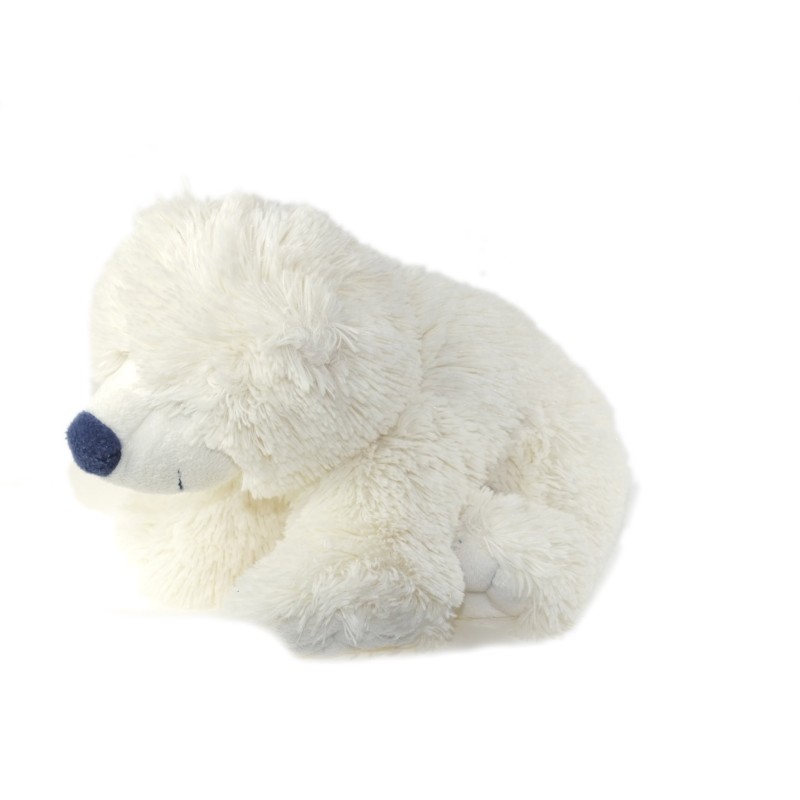 Peluche Doudou Ours polaire blanc assis 25 cm Gipsy (18380)