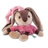 Peluche Doudou Musical Lapin maron rose ANIMA (26055)