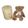 Peluche doudou Ours marron echarpe blanche Les Petites Marie assis 22 cm (19190)