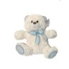 Peluche Ours blanc Noeud bleu Casino 25 cm (27498)