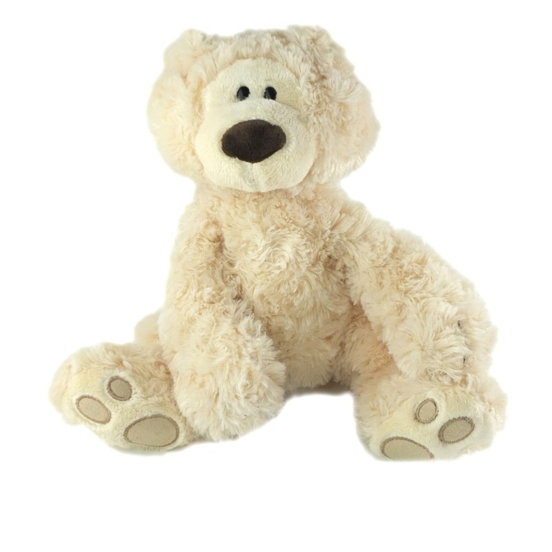 Peluche Ours blanc nez marron 35 cm GUND (25337)