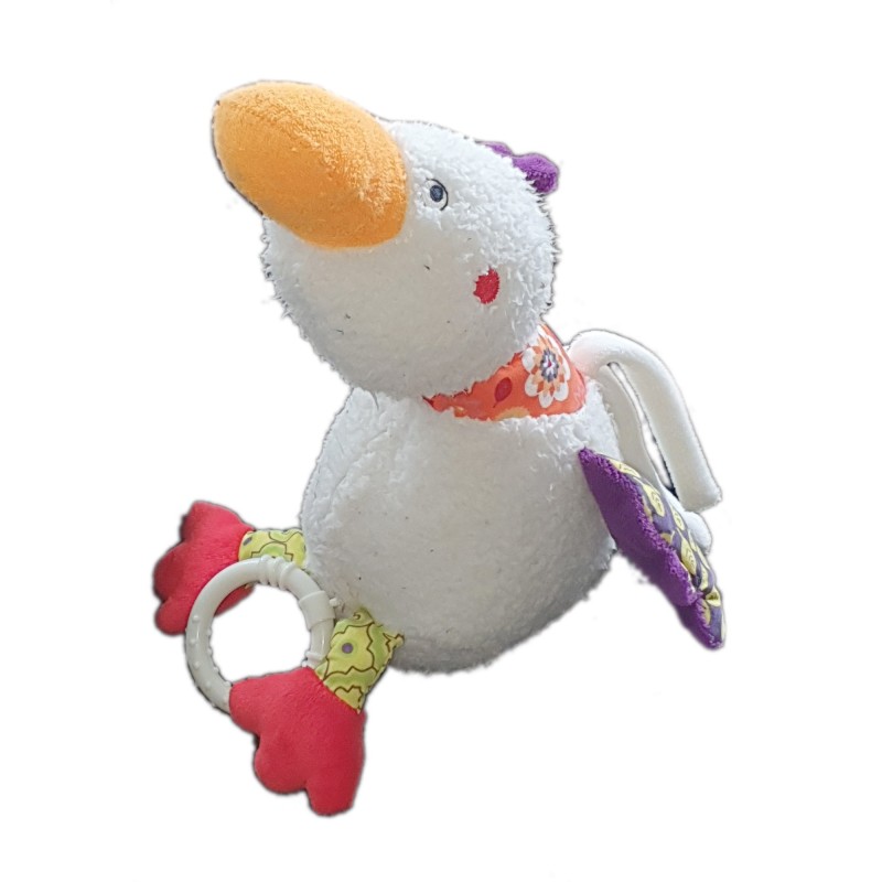Doudou peluche Canard blanc Musical Babysun 26 cm (22998)