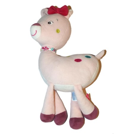 Doudou Biche rose Babysun 38 cm Les coquettes (26722)