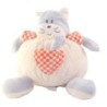 Peluche Doudou chat blanc bleu orange Souris 26 cm AJENA (26049)