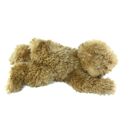 Peluche Ours beige marron clair Louise Mansen allongé 40 cm (23098)