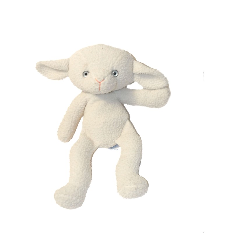 Vintage Peluche Mouton Agneau blanc Nounours 38 cm (27523)