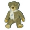Doudou peluche OURS marron fourrure - Gipsy - Echarpe - H 34 cm (6058)