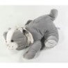 Doudou peluche chat gris blanc allongé Gipsy 28 cm (22850)