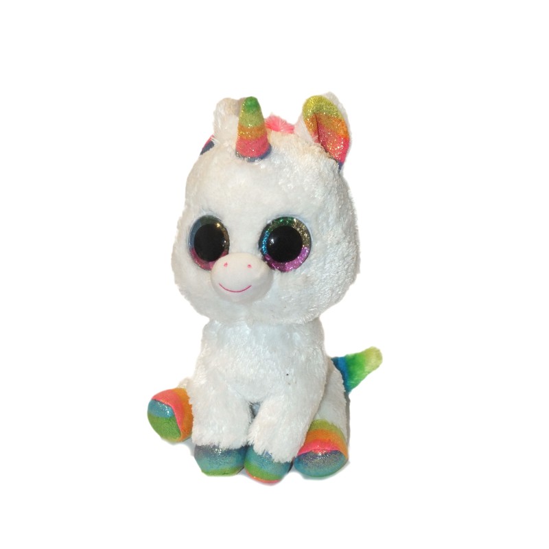 Peluche Licorne blanche Arc en ciel TY (27505)