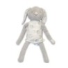 Doudou Peluche Lapin Obaibi gris rose scratchs 40 cm (28117)