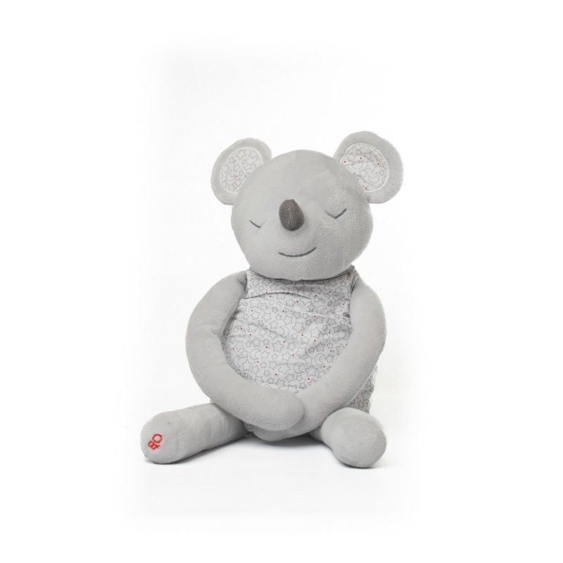 Doudou souris grise robe lune étoile Obaibi Scratchs aux mains 40 cm (28475)