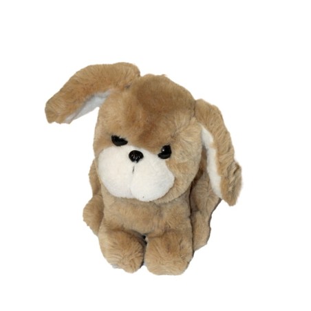 Vintage ancienne peluche chien gris blanc Lapin Gipsy20 cm (27533)