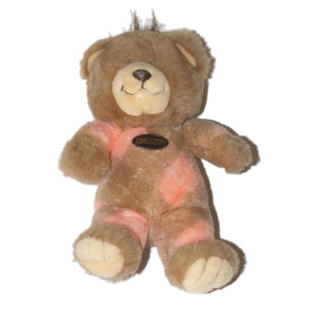Peluche Publicitaire Ours Bearlington beige rose 32 cm (26643)