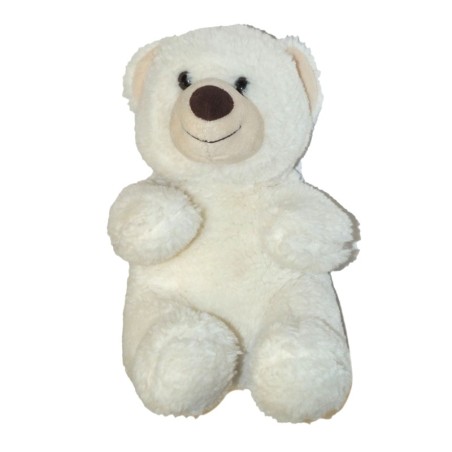 Doudou peluche Ours blanc 28 cm GIPSY (27897)