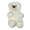 Doudou peluche Ours blanc 28 cm GIPSY (27897)