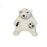 Peluche ours blanc doudou Coca Cola Ballon Foot 25 cm (27672)