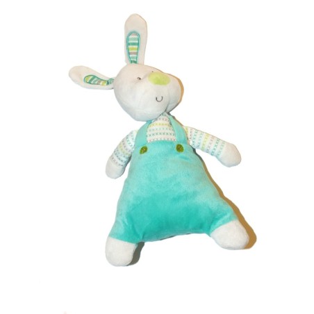 Doudou Lapin Salopette bleu turquoise Orchestra Premaman (26971)