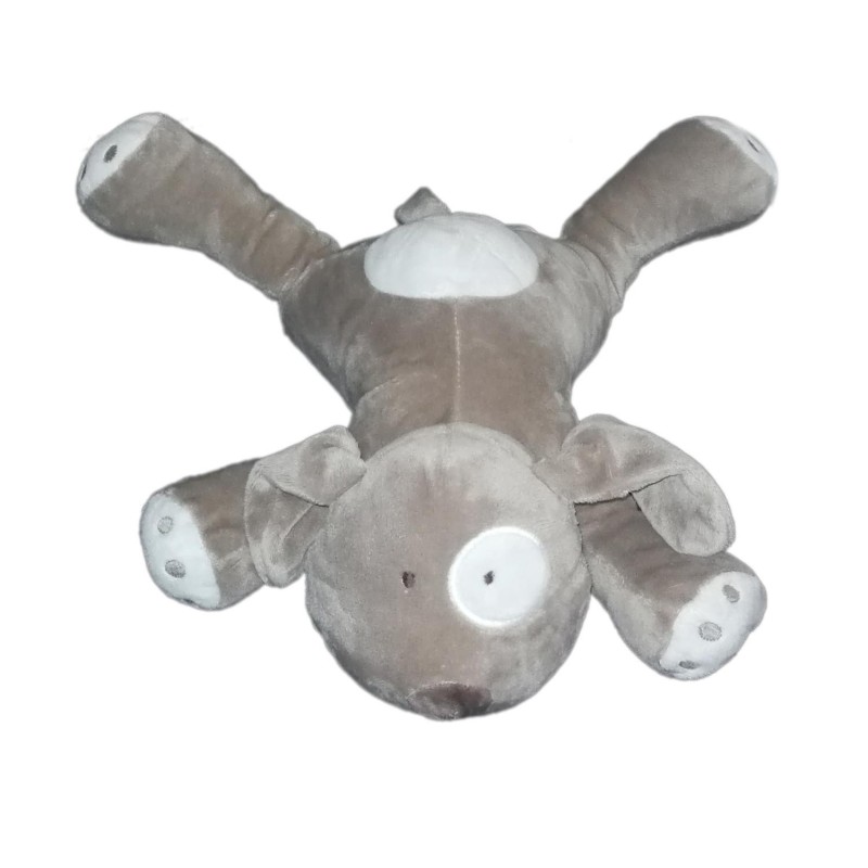 Peluche doudou Chien gris blanc Obaibi Gd Mod. 38 cm (21640)
