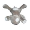 Peluche doudou Chien gris blanc Obaibi Gd Mod. 38 cm (21640)