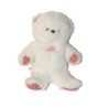 Peluche Ours blanc Tartine et Chocolat 25 cm Vichy rouge (27337)